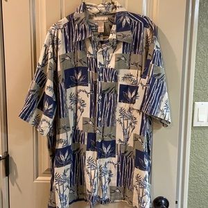 Men’s Hawaiian Style Button Down by Kona Kai.  EUC